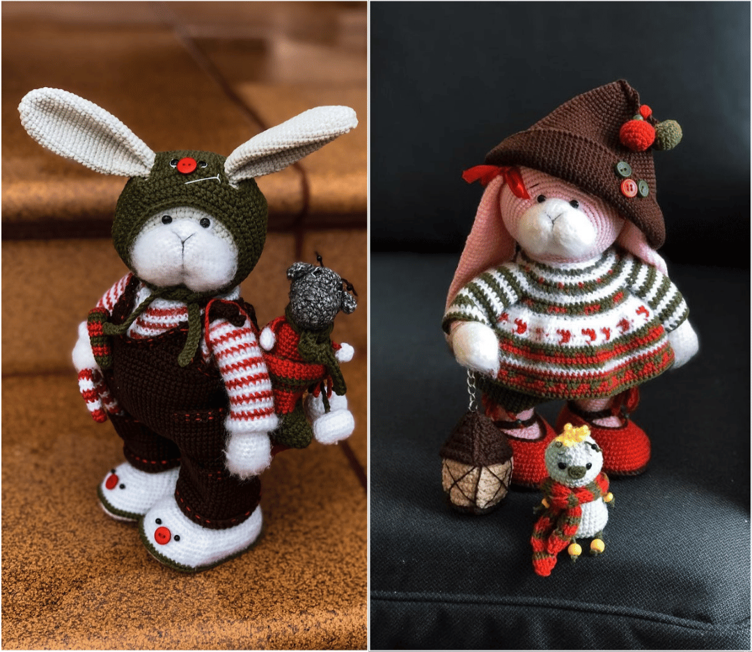 Bunny Boy & Girl Crochet Pattern + Free Holiday Outfits