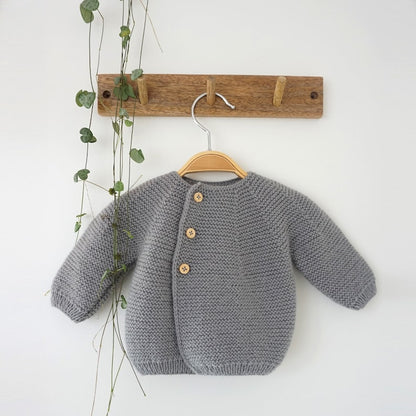 Baby Sweater Knitting Pattern - 2 versions - 3 sizes (0-9 Months)