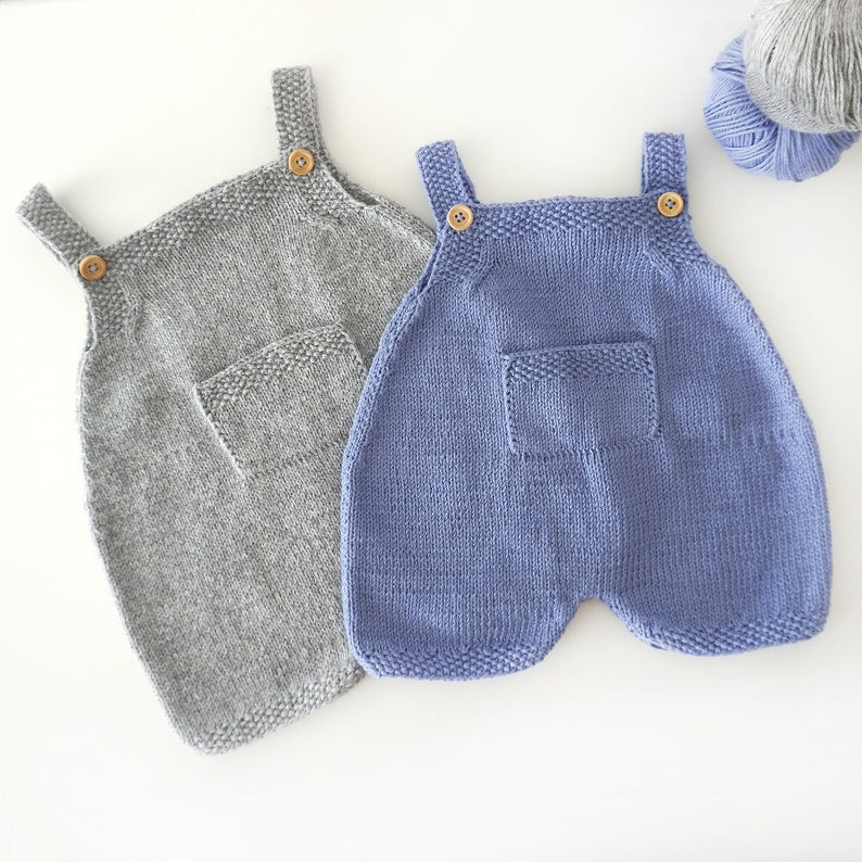 Romper Knitting Pattern -  4 sizes (0-18M)