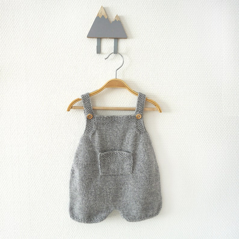 Romper Knitting Pattern -  4 sizes (0-18M)