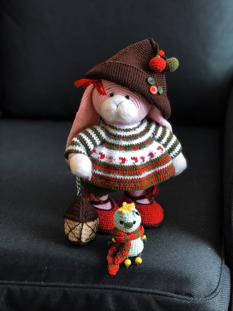 Dwarf Rabbit Crochet Pattern + Free Christmas Outfit