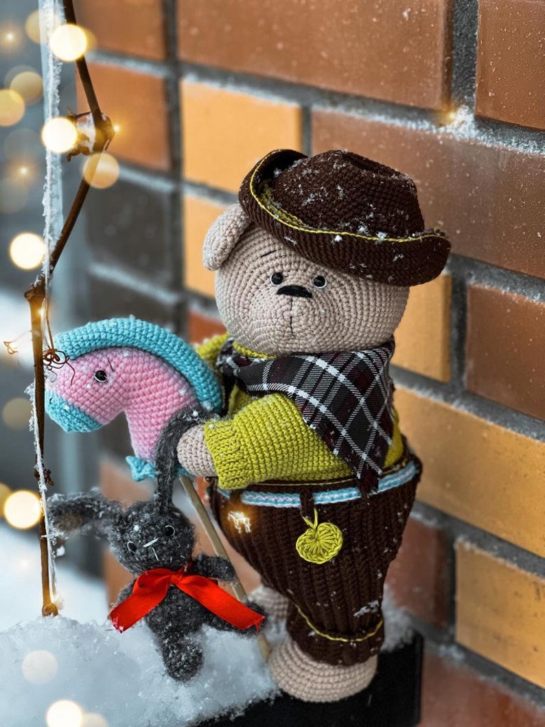 4 Outfits for the Christmas Bear - Crochet Patterns