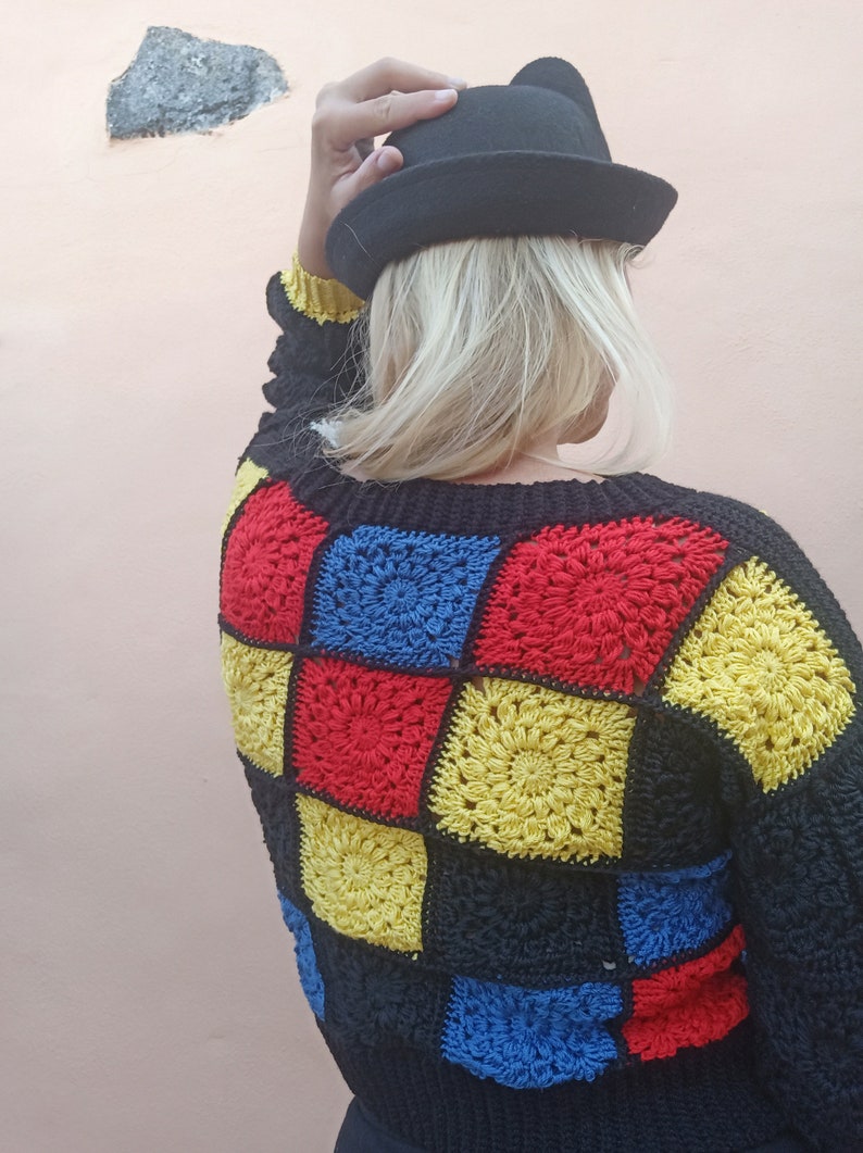 Patchwork Sweater Crochet Pattern - PDF Download