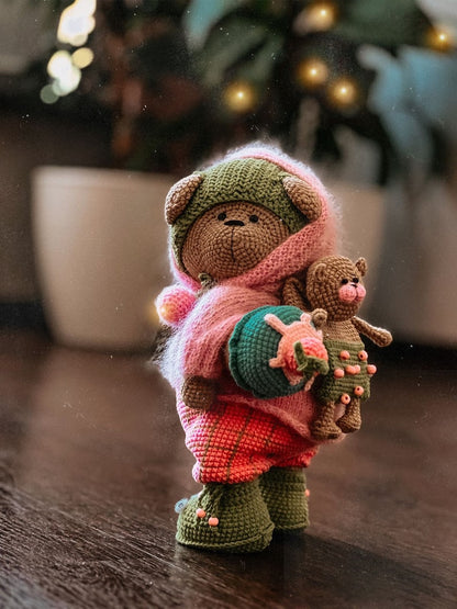 4 Outfits for the Christmas Bear - Crochet Patterns