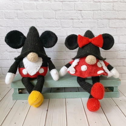 Mickey and Minnie Mouse Gnome’s Knitting Pattern