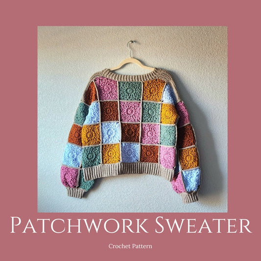 Patchwork Sweater Crochet Pattern - PDF Download